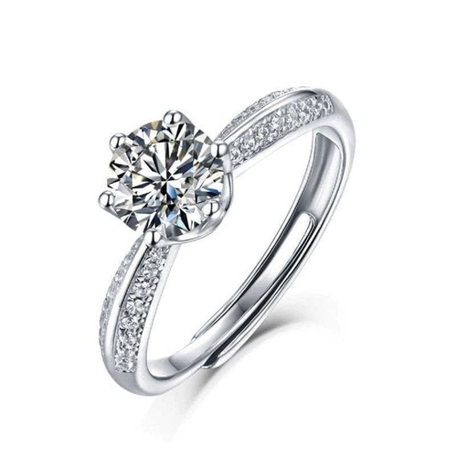 Anello solitario pavé - , in