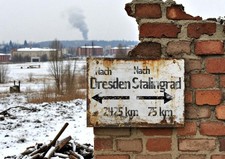 Segnavia Dresda Stalingrado 2° guerra mondiale insegna in metallo insegna alluminio