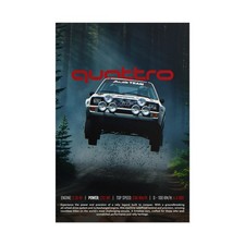 Poster audi quattro - poster, rally