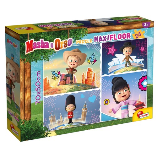 Puzzle masha orso 70x50 - masha,