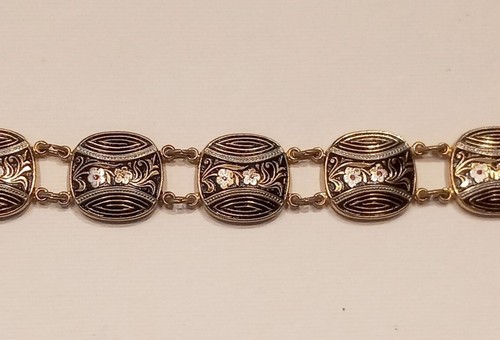 Bracciale vintage con smalto - vintage,