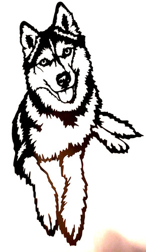 Adesivo vinile wolf husky - adesivo,