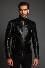 Giacca Uomo Pelle Coccodrillo