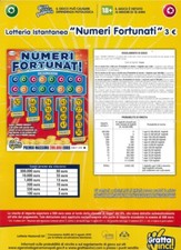 LOCANDINA GRATTA E VINCI NUMERI FORTUNATI DA EURO 3,00 LOTTERIA INSTANTANEA