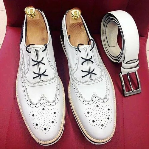 Scarpe brogue fatte mano - a,