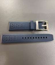 Original Breitling Blue Rubber Strap 20/18mm - Cinturino Gomma Blu