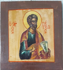 Icone sacre su legno con arte a decoupage magazzino. 