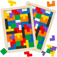 Blocchi di legno puzzle 2 set