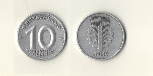 Moneta rdt pfennig - rdt, 10