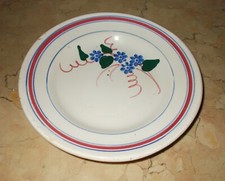 ANTICO PIATTO DA COLLEZIONE-DECORATIVO-DECORI FLOREALI-CERAMICA D'EPOCA-ARALDICA