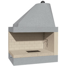 Camino Legna Prefabbricato Refrattario Focolare Aperto Reversibile DS100REF 