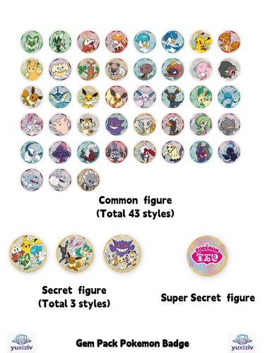 Pokemon gem pack distintivo - pokemon,