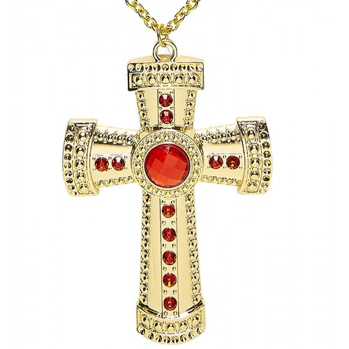 Collana con croce oro gemme - oro, e
