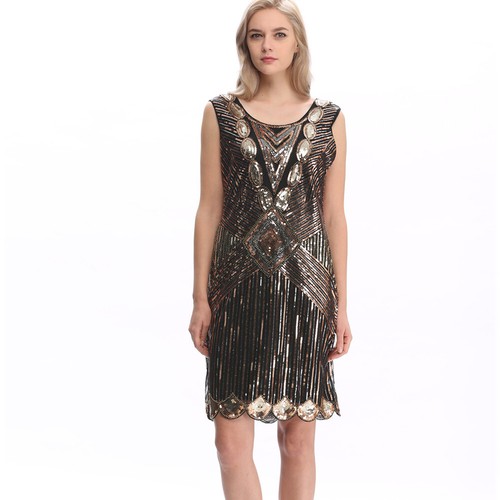 Abito donna paillettes nappa