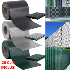 Strisce PVC Frangivista Per Balcone Ringhiera Fasce Frangivento Cancello 19x35mt