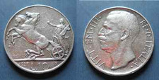 z) 10 LIRE 1927 BIGA -