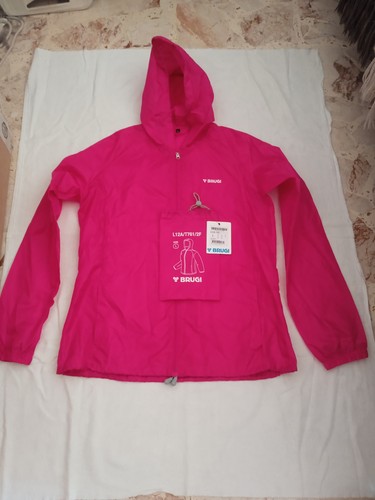 Giacca vento rosa con - a, zip