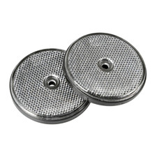 Catarifrangenti Bianchi Rotondi 65mm Omologati E11 Riflettori Bici Moto Rimorchi