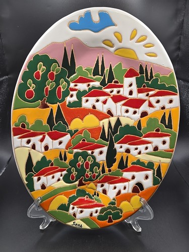 Piatto vintage dipinto mano - piatto, a