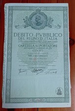 TITOLO DEBITO PUBBLICO REGNO D'ITALIA - ORIGINALE