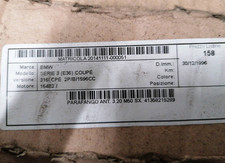 41358215289 Parafango ant. SX BMW Serie 3 (E36) Coup� 318is 16V Cpé 2p/b/1796cc