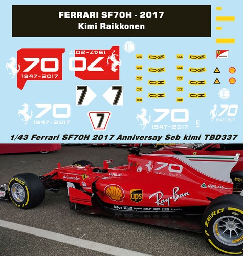 Decals per ferrari - ferrari, sf70h