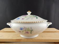 ANTICA ZUPPIERA PORCELLANA BIANCA FIORI BAVARIA SELTMANN WEIDEN ELISABETH 