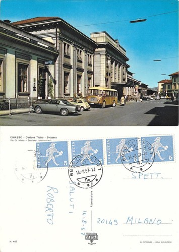 Cartolina chiasso via g - cartolina,