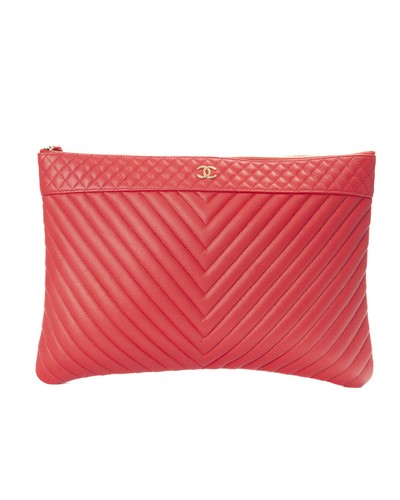 Chanel pochette chevron - pochette, medium