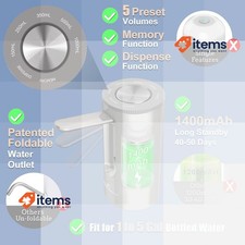 KitchenBoss Elettrico Acqua Dispenser: Ricarica USB 1 - 5 Galloni Pompa