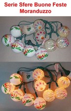 Luci di Natale Serie 10 Sfere Buone Feste Moranduzzo Piselli  incandescenza U208