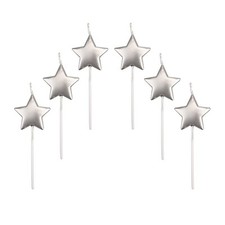 Candeline Compleanno a Forma Stella,6 Pcs Particolari Candele di Compl BC