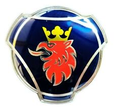 Fregio Logo Stemma Emblema Griglia 70 mm Per SCANIA Griffin V8 Topline Blu