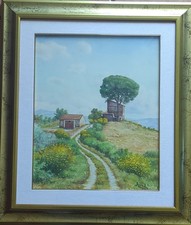 quadri dipinti a olio su tela rappresentanti luogo Bellosguardo (SA)