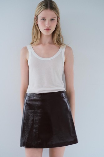 Minigonna zara pelle - zara,