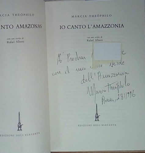 Autografo marcia theophilo - , io