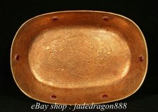 Antico forno cinese ru 9,6" porcellana dorata gemma inaly fenice modello parole bacino