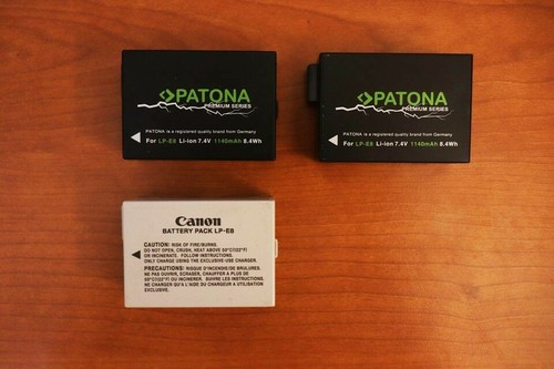 Una batteria originale canon - una,