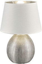 Reality R50631089 Luxor, Lampada Da Tavolo, Ceramica, E27, Argento, 24 X 24 X 35