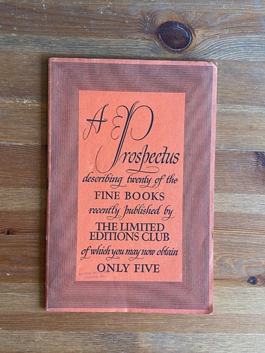 Fine press prospectus - press, ~