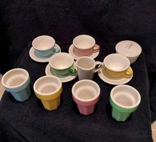 Ikea DUKTIG Set Gioco per Bambini 15 Pezzi, Mini Set da Tè Caffè in Ceramica Colori Pastello