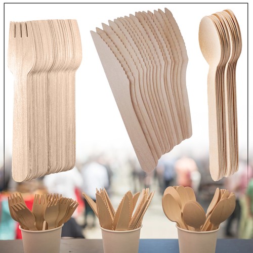 Monouso legno set posate - in,
