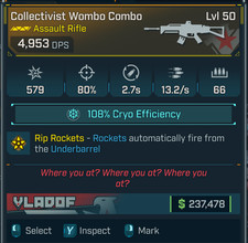 Borderlands 4 • Legendary Guns • Wombo Combo Cryo AR • Lvl 50 • PS PC XBOX STEAM