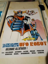 POSTER riproduzione LA PIU' GRANDE AVVENTURA DI UFO ROBOT - GOLDRAKE ALL'ATTACCO