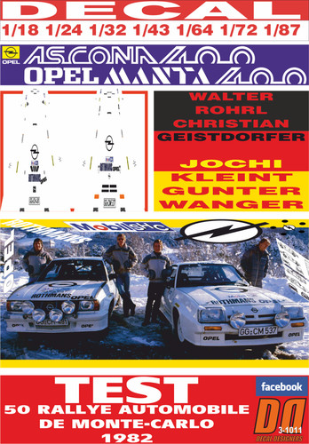 Decal opel ascona 400 manta - 400,