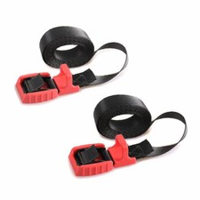 Moto Cinghia Set con cricchetto + protezione gomma 2x nero-rosso