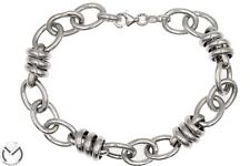 Bracciale in argento 925 anelli misti -409/VE-