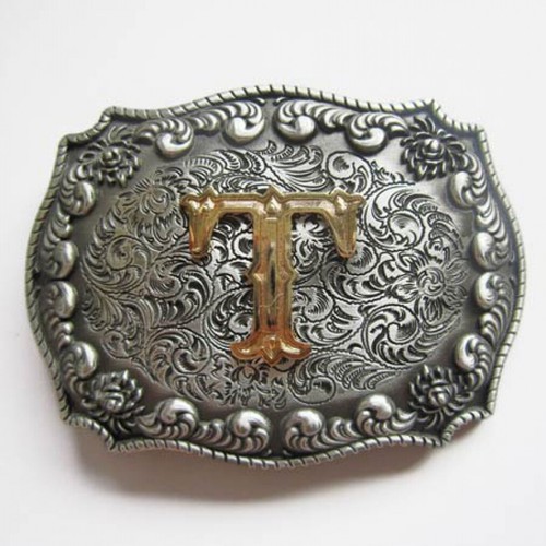 Western fibbia lettera t - fibbia,