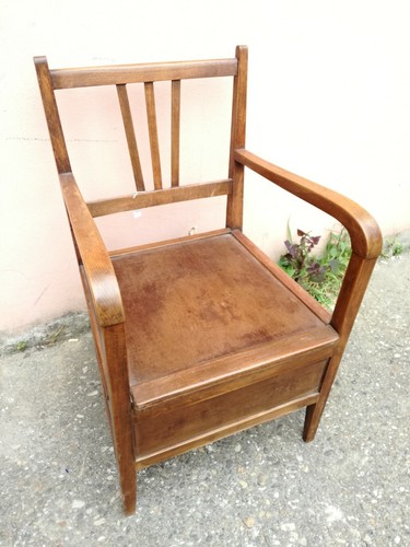 Bella sedia antica comoda con - antica,