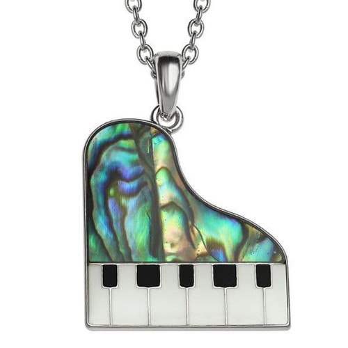 Grand piano paua necklace - grand,